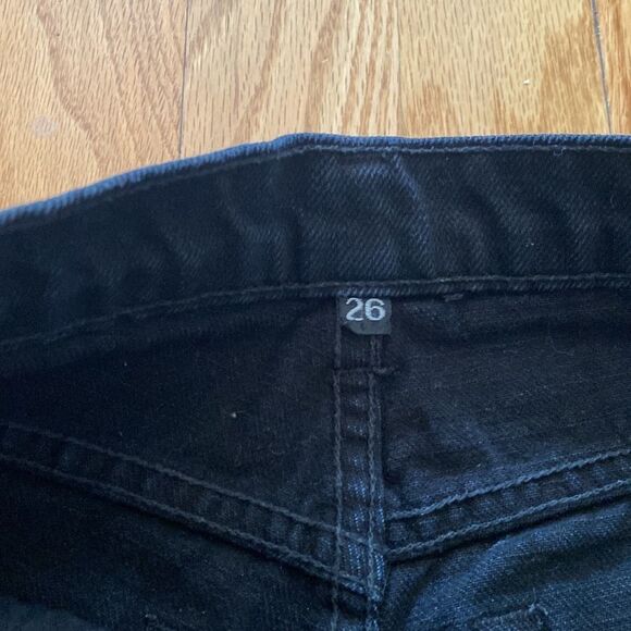 Carmar black buttonfly cut off jean shorts size 26 - Picture 3 of 5